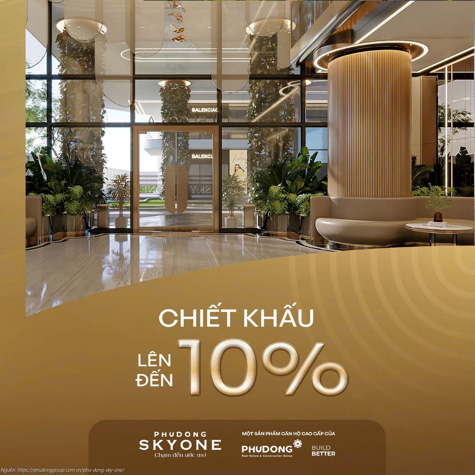 Chính sách chiết khấu thanh toán nhanh dự án Phú Đông SkyOne lên đến 10%