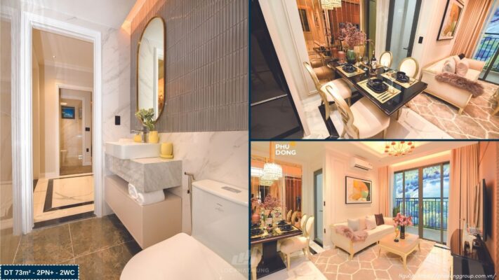 Nhà Mẫu Căn Hộ Chung Cư Phú Đông Sky One Dĩ An - Loại 72m2