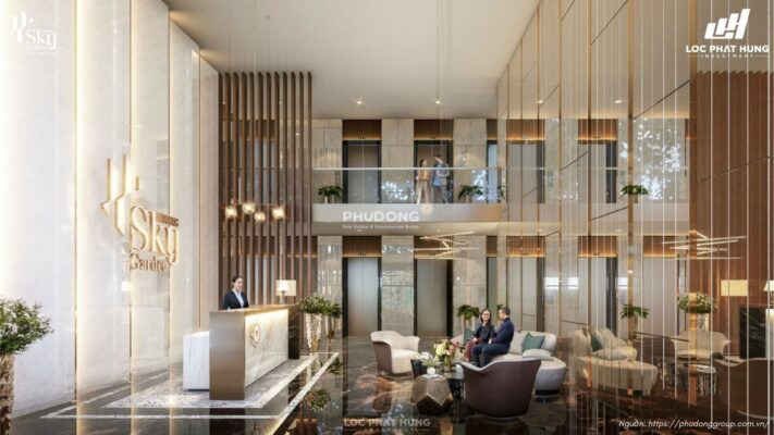 Sảnh đón căn hộ Phí Đông Sky One Dĩ An