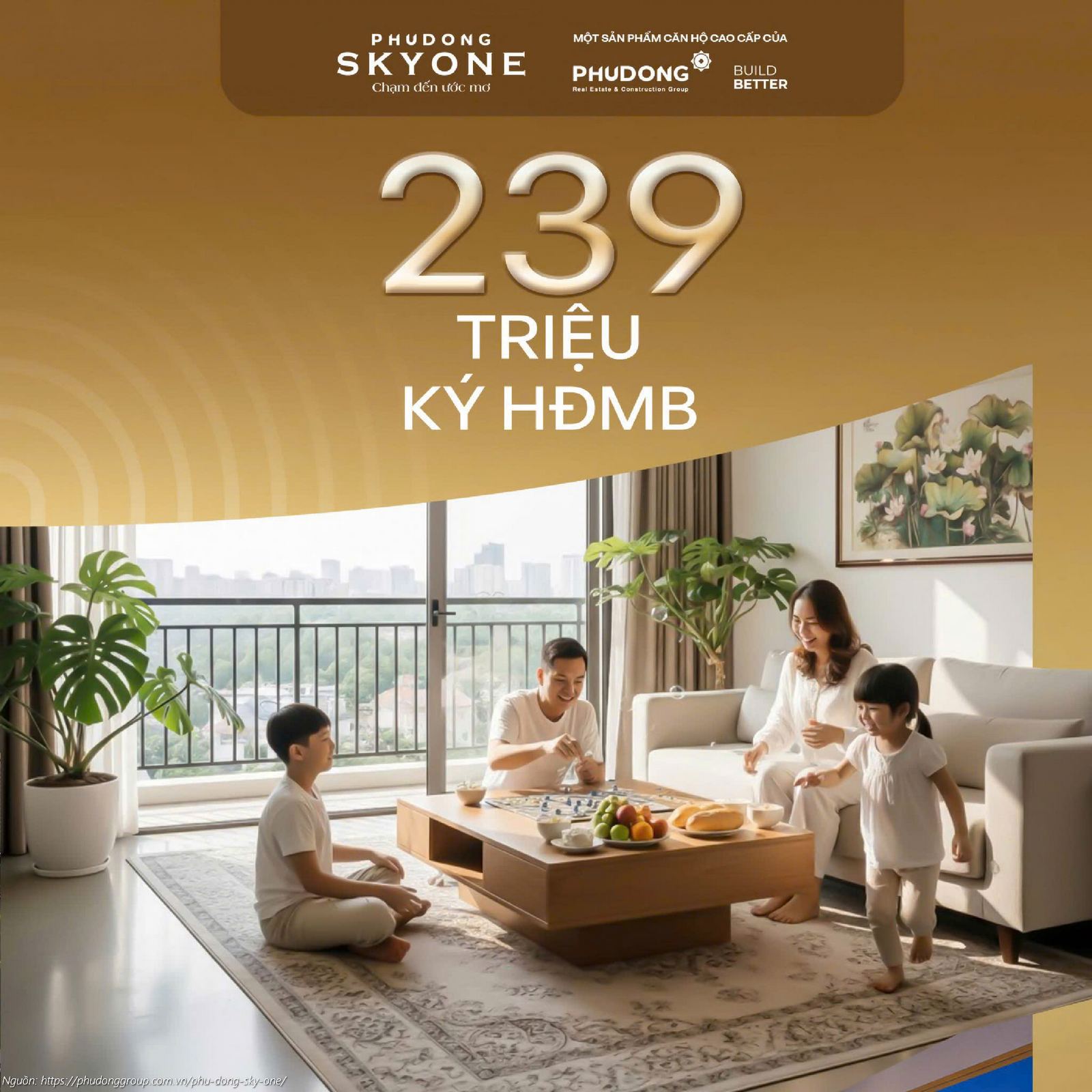 Số tiền vốn tự có ký Hợp đồng mua bán căn hộ Phú Đông SkyOne chỉ 239 triệu