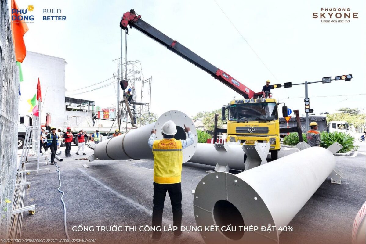Tiến độ xây dựng dự án căn hộ chung cư Phú Đông SkyOne cập nhật mới nhất tháng 12/2025