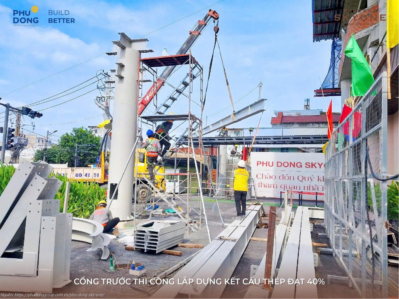 Tiến độ xây dựng dự án căn hộ chung cư Phú Đông SkyOne cập nhật mới nhất tháng 12/2025