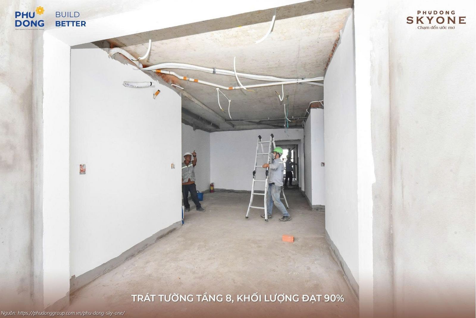 Tiến độ xây dựng dự án căn hộ chung cư Phú Đông SkyOne cập nhật mới nhất tháng 12/2025