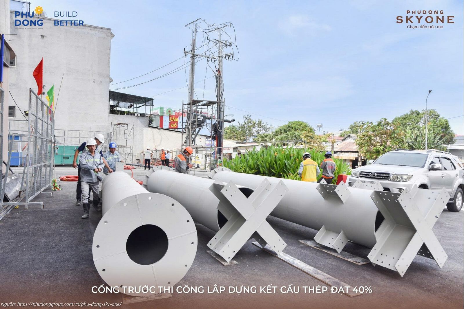 Tiến độ xây dựng dự án căn hộ chung cư Phú Đông SkyOne cập nhật mới nhất tháng 12/2025