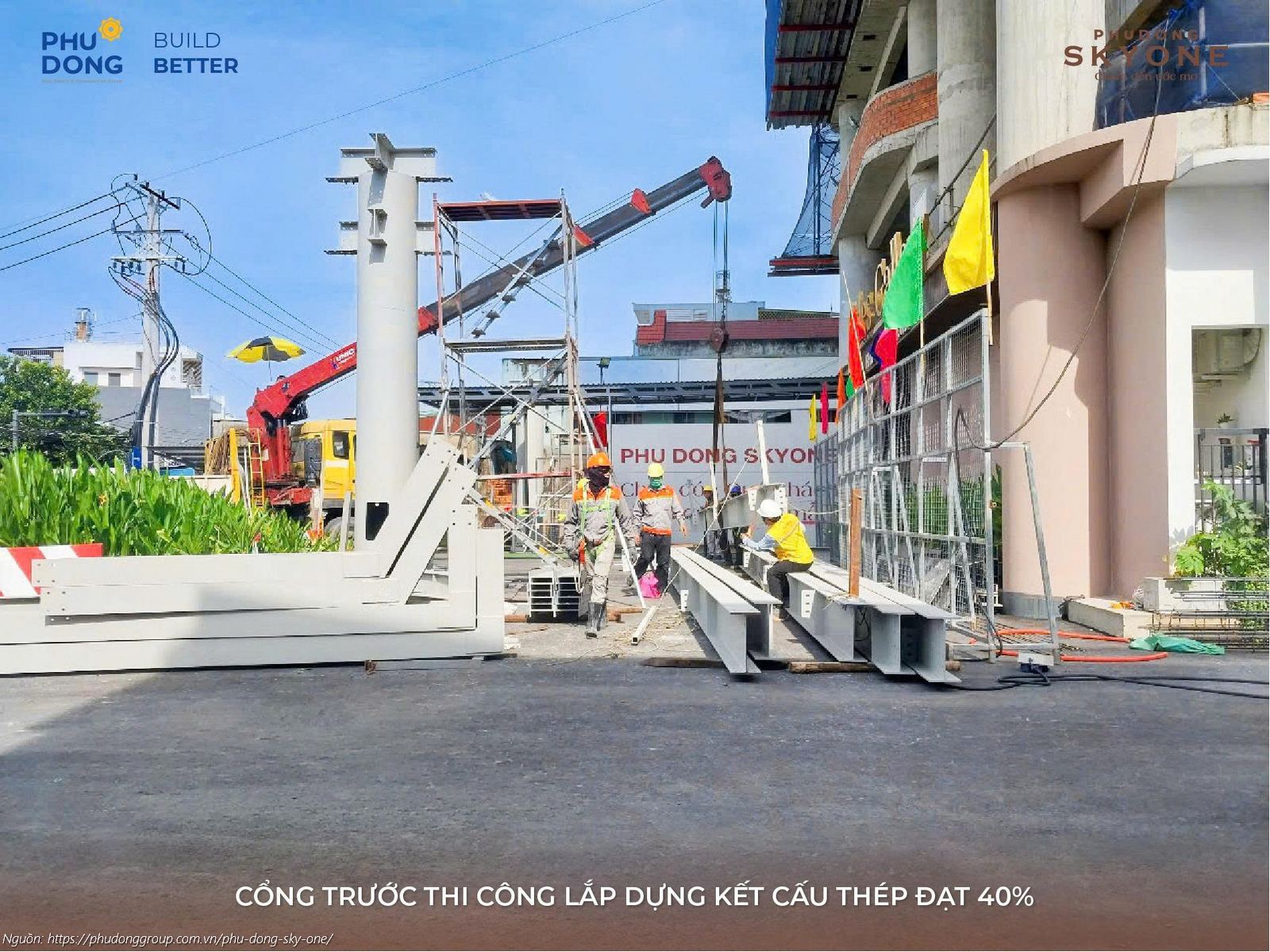 Tiến độ xây dựng dự án căn hộ chung cư Phú Đông SkyOne cập nhật mới nhất tháng 12/2025