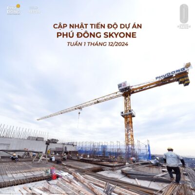 Tiến độ dự án căn hộ chung cư Phú Đông Sky One Dĩ An cập nhật 12/2024