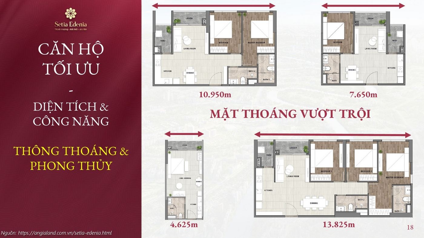 Căn hộ tối ưu Setia Edenia: Thiết kế thông thoáng, mặt thoáng vượt trội, tối ưu diện tích, công năng và phong thủy