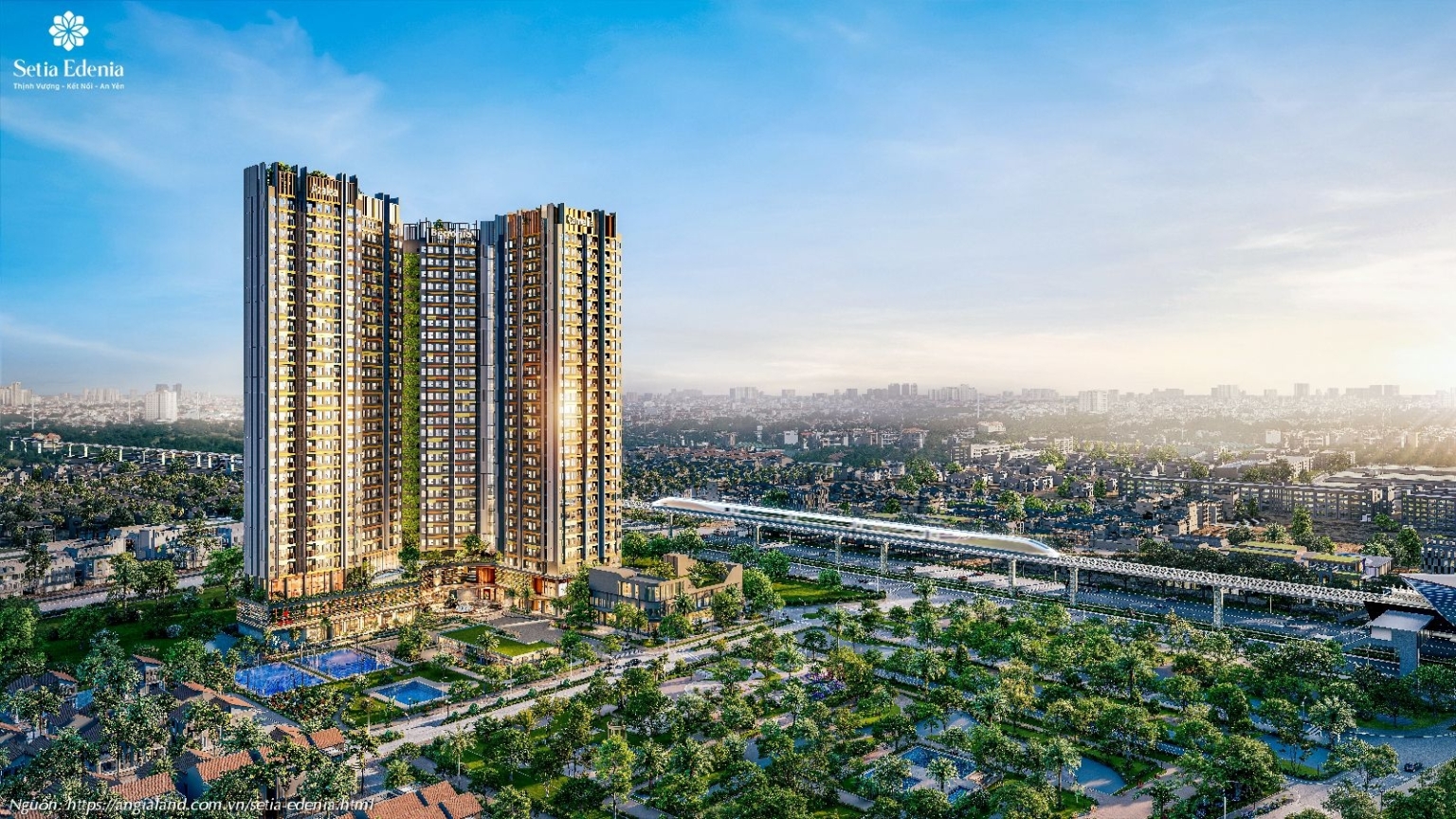 Phối cảnh tổng thể dự án căn hộ chung cư Setia Edenia, TP. HCM