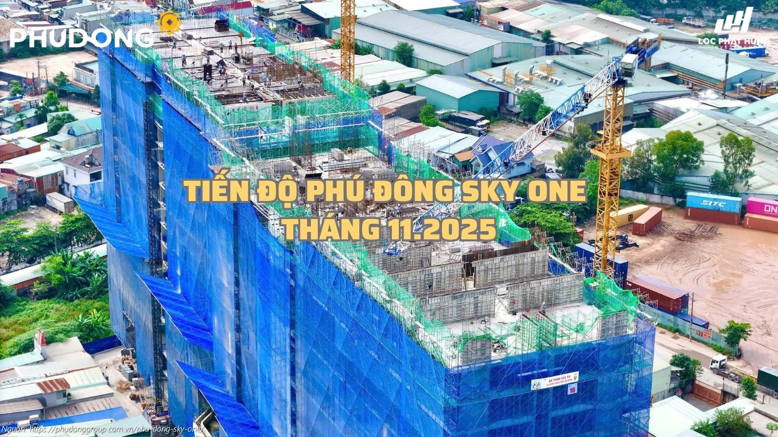 Tiến độ xây dựng dự án căn hộ chung cư Phú Đông SkyOne Dĩ An cập nhật tháng 11/2025