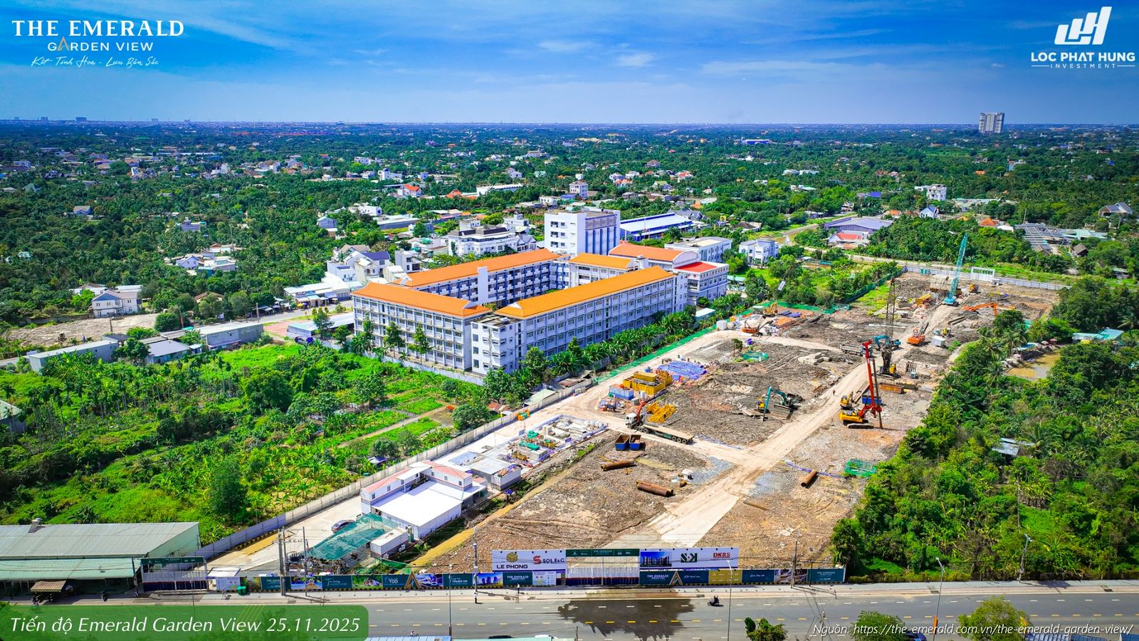 Tiến độ xây dựng dự án The Emerald Garden View cập nhật mới nhất ngày 25/11/2025