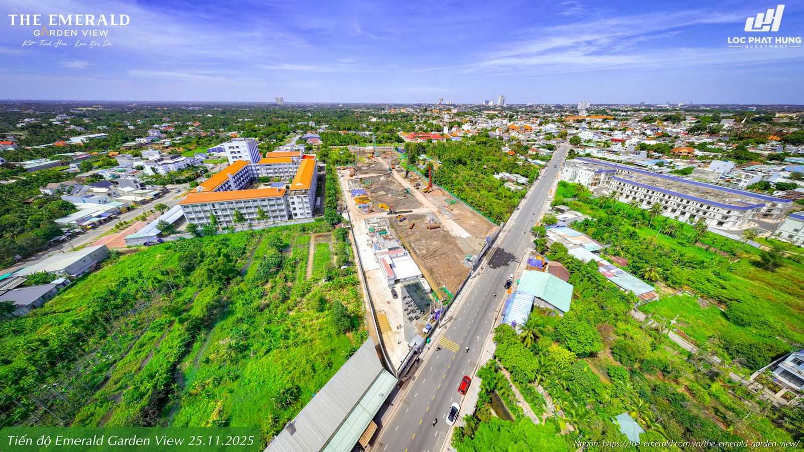 Tiến độ xây dựng dự án The Emerald Garden View cập nhật mới nhất ngày 25/11/2025