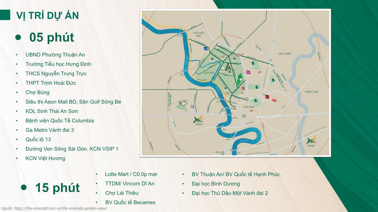 Vị trí dự án The Emerald Garden View ngay mặt tiền Nguyễn Chí Thanh