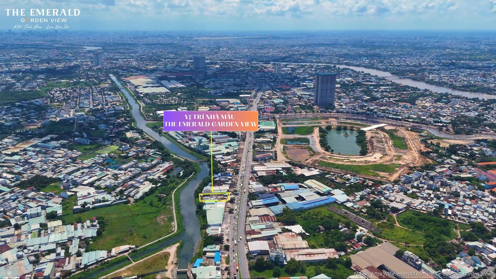 Vị trí nhà mẫu (Sales Gallery) dự án The Emerald Garden View