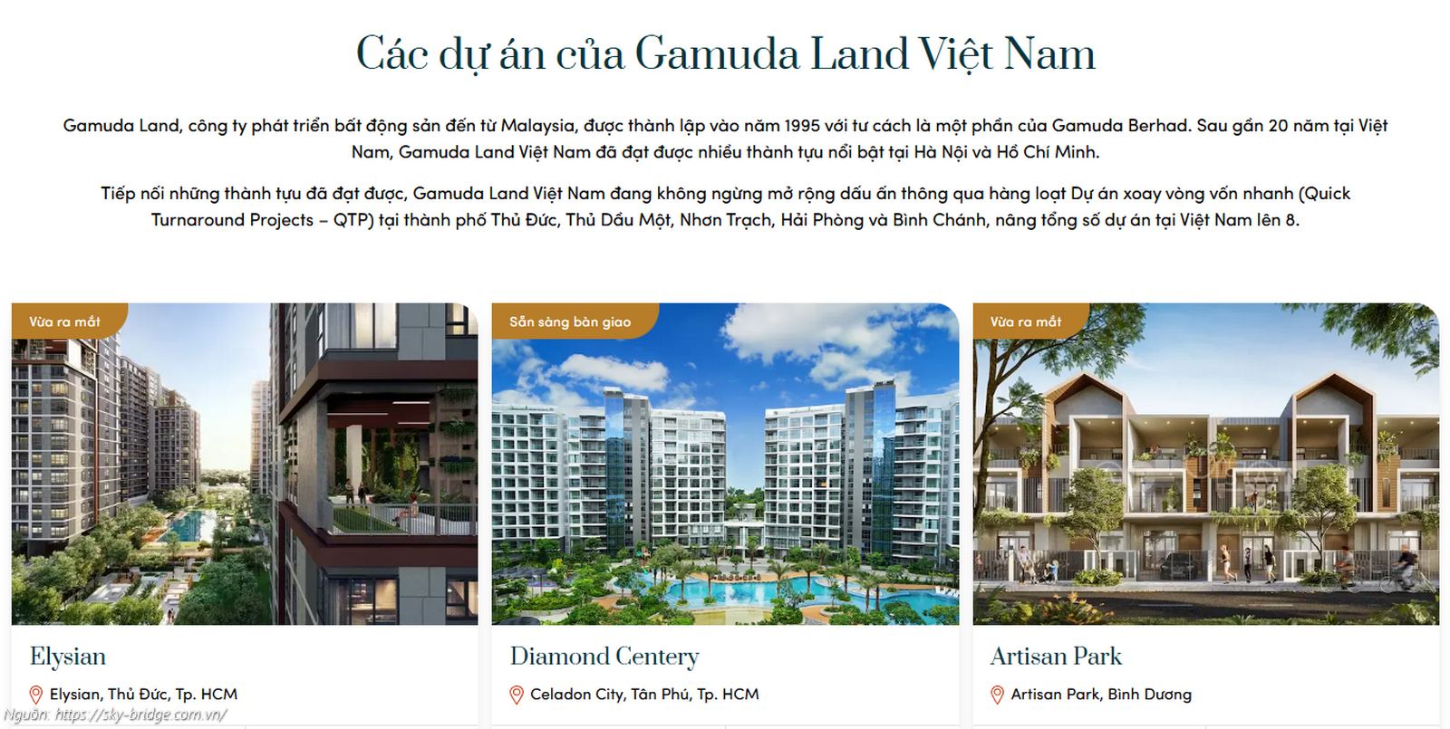 Các dự án đã triển khai nổi bật của Gamuda Land: Celadon City và Gamuda City - Bảo chứng chất lượng cho Sky Bridge