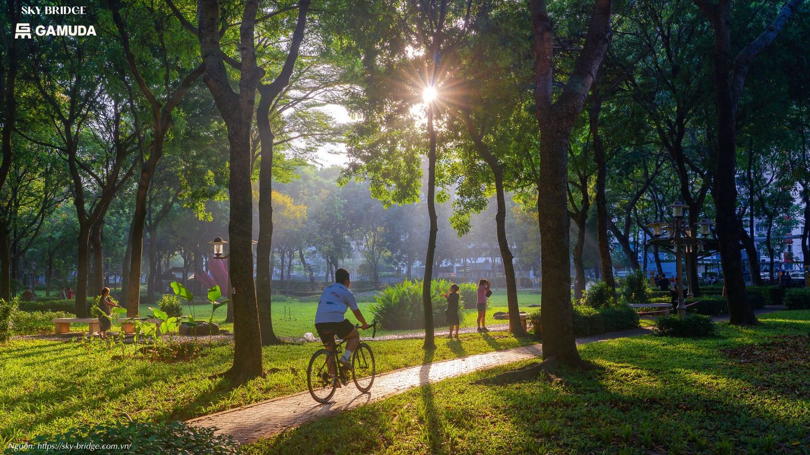 Đường dạo bộ công viên xanh dự án SkyBridge Gamuda Land
