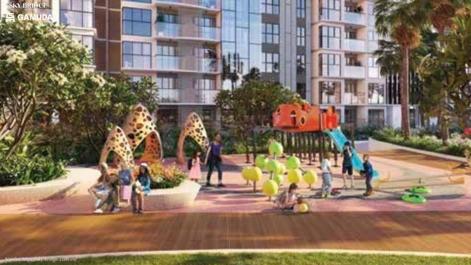 Khu vui chơi trẻ em trong nhà an toàn và sáng tạo tại Sky Bridge Gamuda Land