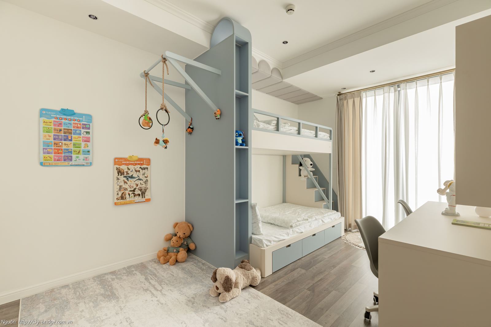 Phòng ngủ Master (Phòng 3) sang trọng đẳng cấp nhất tại căn hộ Sky Bridge 152m2