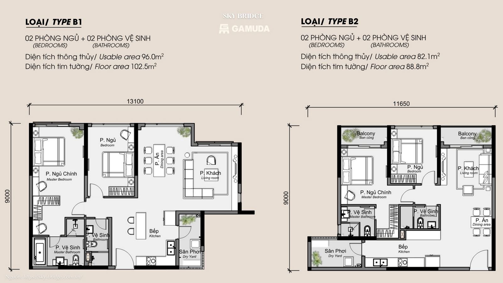 Thiết kế căn hộ phong cách hiện đại tối ưu công năng tại Sky Bridge Gamuda Land
