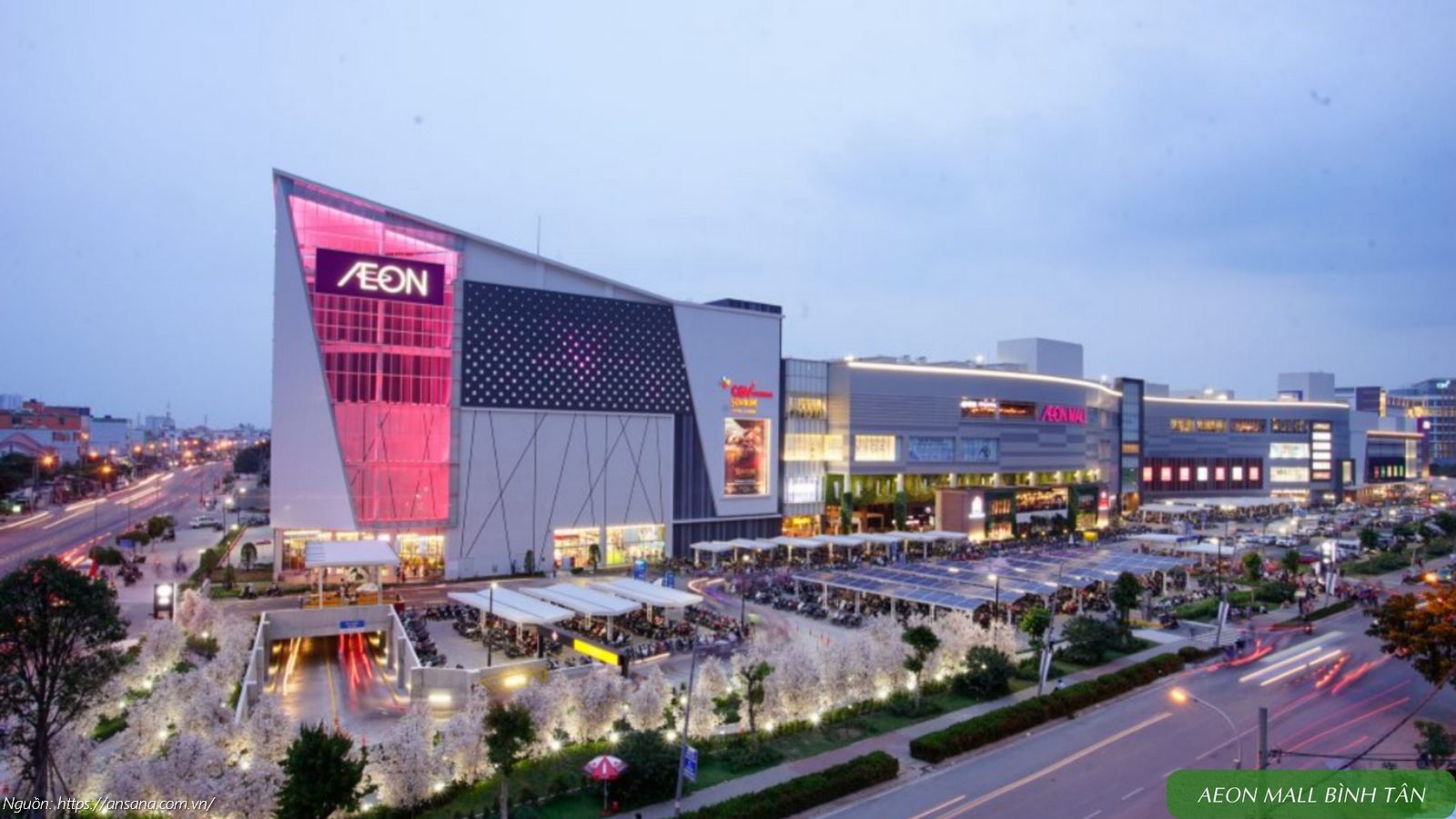 Trung tâm thương mại Aeon Mall Bình Tân - Tiện ích ngoại khu liền kề dự án Ansana by Kita