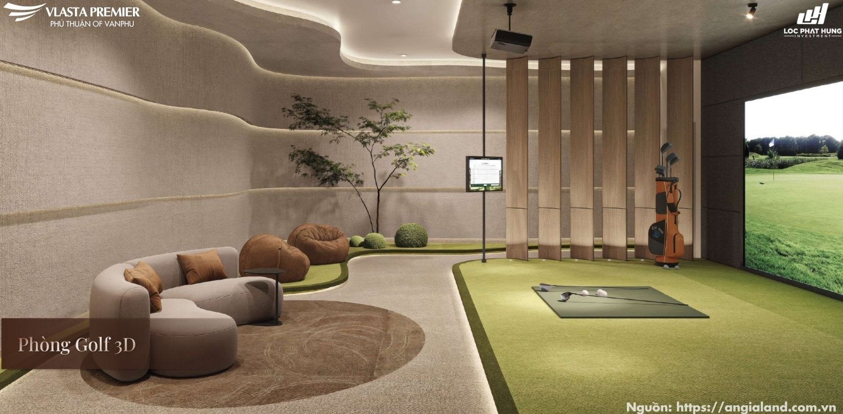 Phòng Tập Golf 3d Hiện đại Dành Cho Cư Dân Tinh Hoa Vlasta Premier
