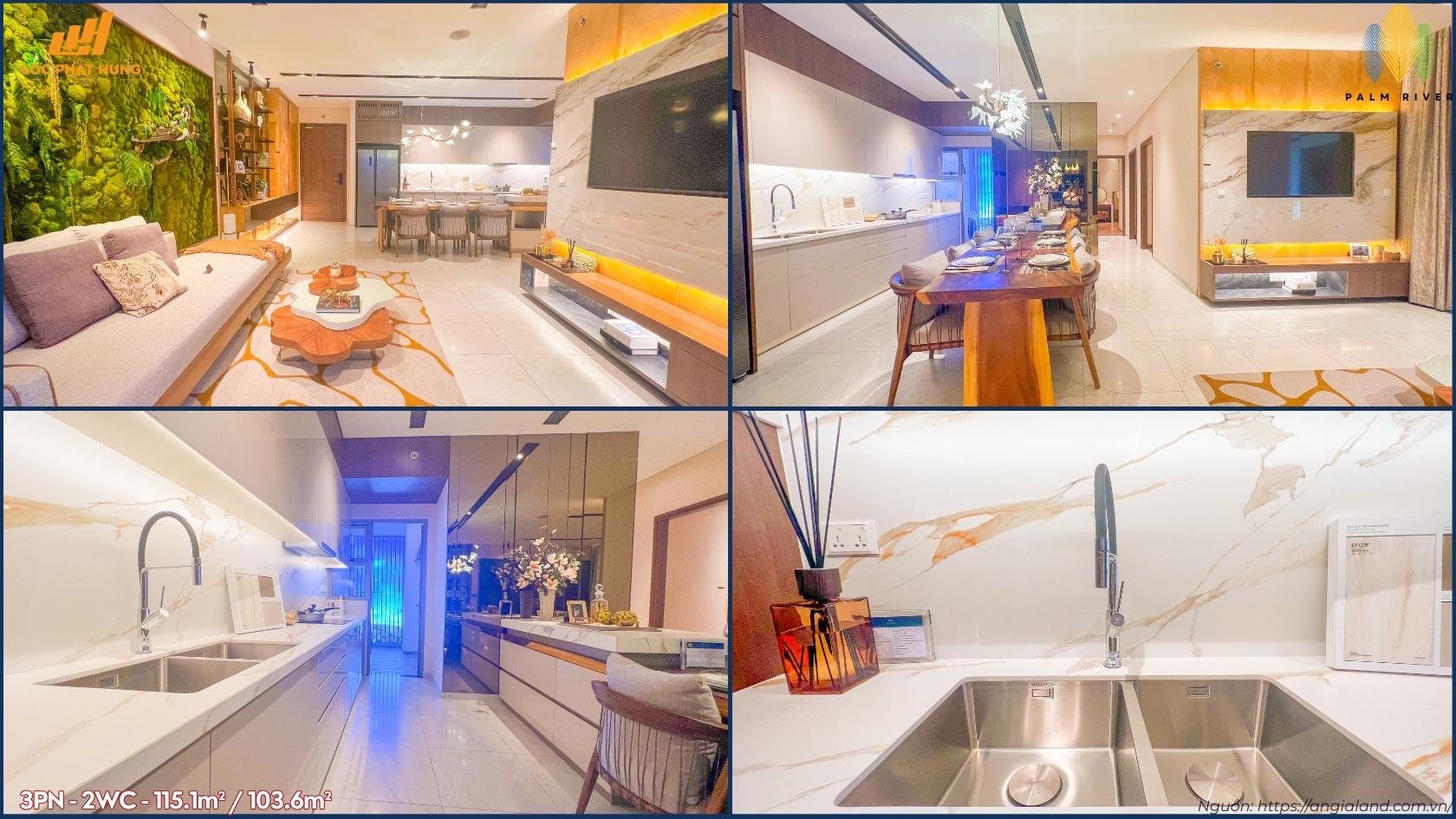 Hình ảnh thực tế căn hộ mẫu 3 phòng ngủ dự án Palm River Quận 2 - Nội thất sang trọng.Hình ảnh thực tế căn hộ mẫu 3 phòng ngủ dự án Palm River Quận 2 - Nội thất sang trọng.