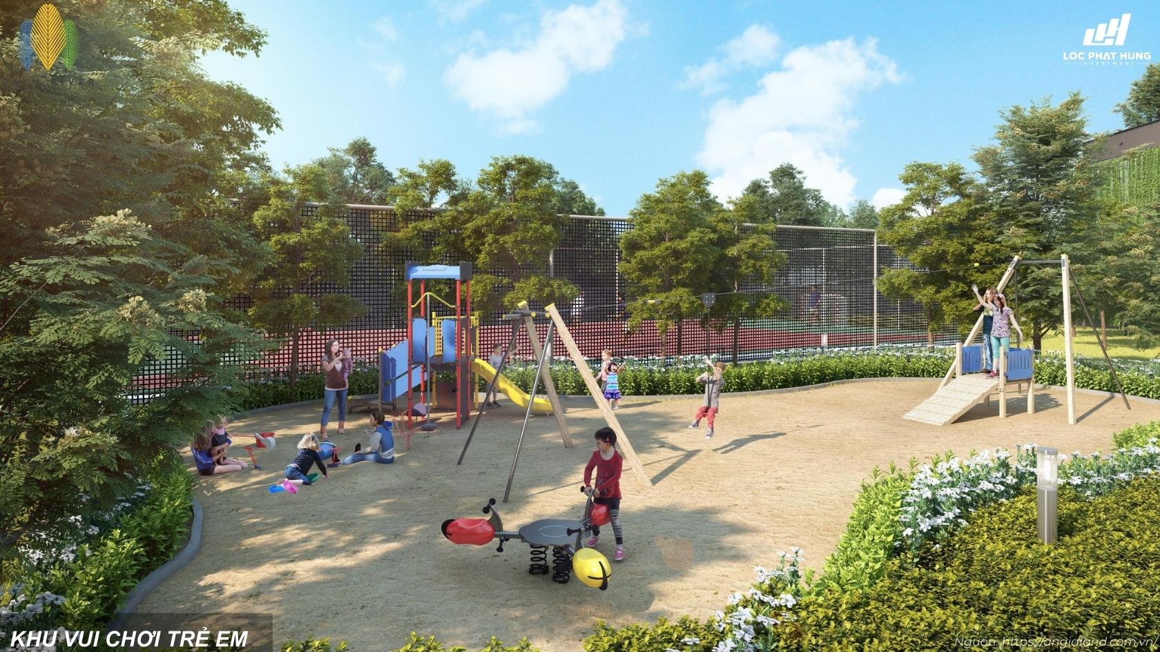 Khu vui chơi trẻ em an toàn và sáng tạo tại dự án Palm River Quận 2