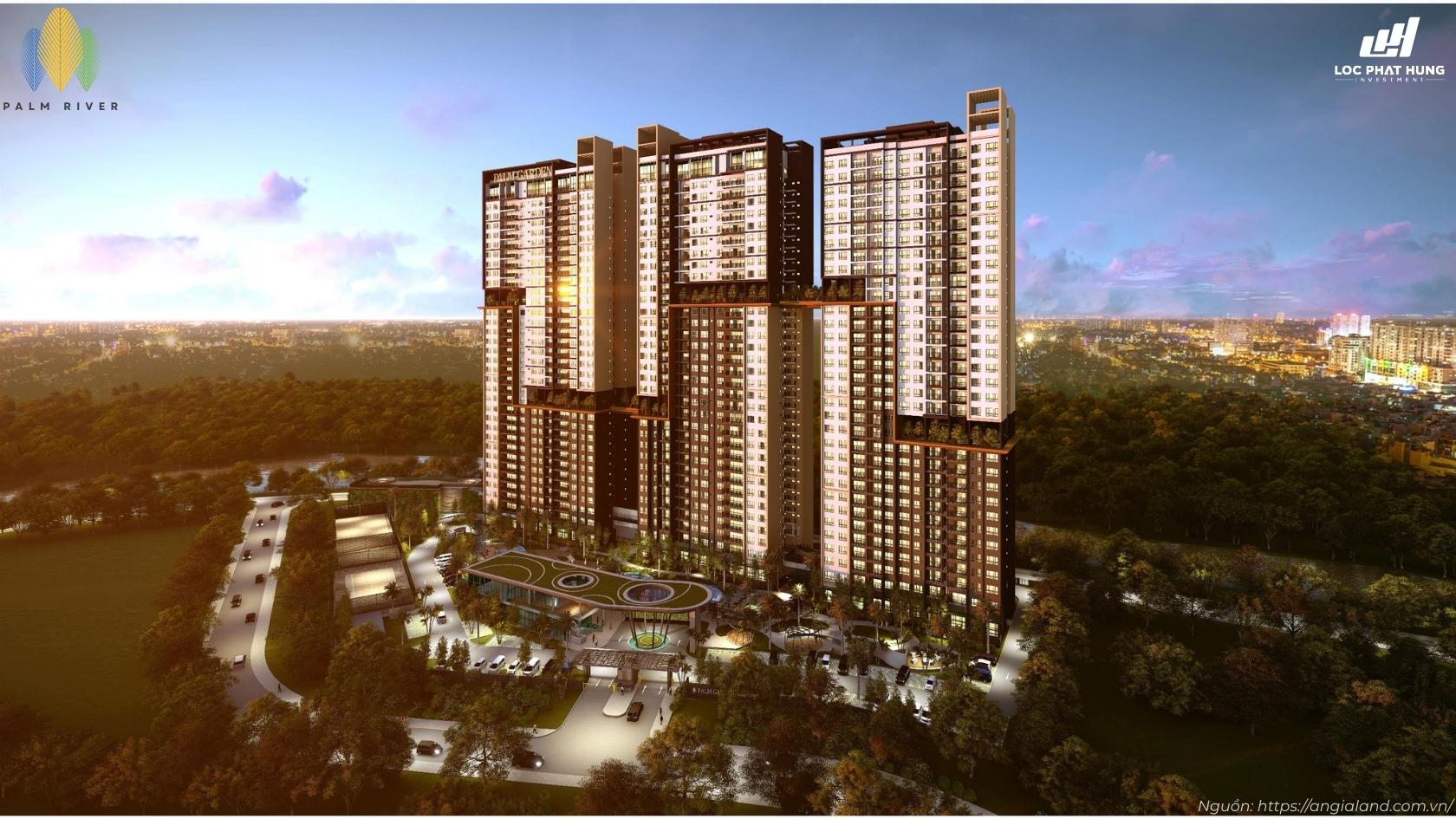 tổng thể dự án căn hộ Palm River Quận 2 Phường An Phú