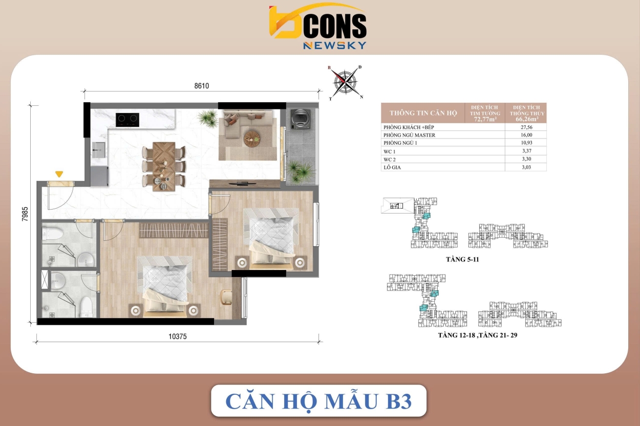 Bản vẽ layout thiết kế chi tiết căn hộ góc mẫu B2 Bcons NewSky Bản vẽ layout thiết kế chi tiết căn hộ góc mẫu B2 Bcons NewSky