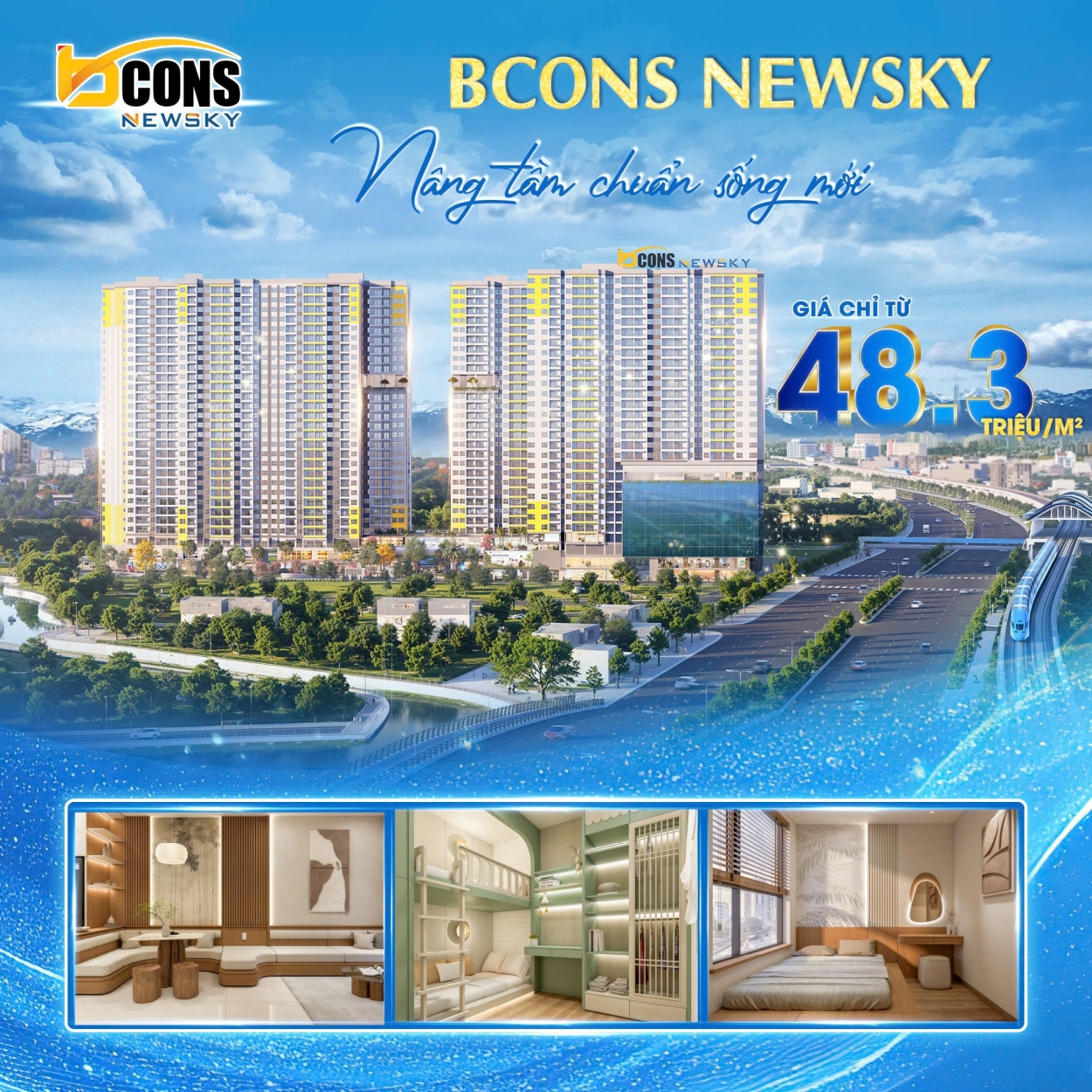 Bcons NewSky mặt tiền Quốc Lộ 13 Thuận An Bcons NewSky mặt tiền Quốc Lộ 13 Thuận An