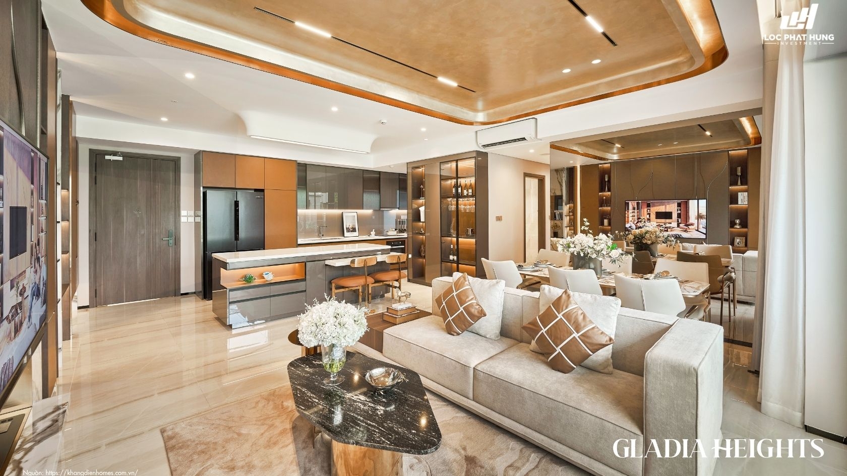 Nhà Mẫu 3 Phòng Ngủ Căn Hộ Gladia Heights 